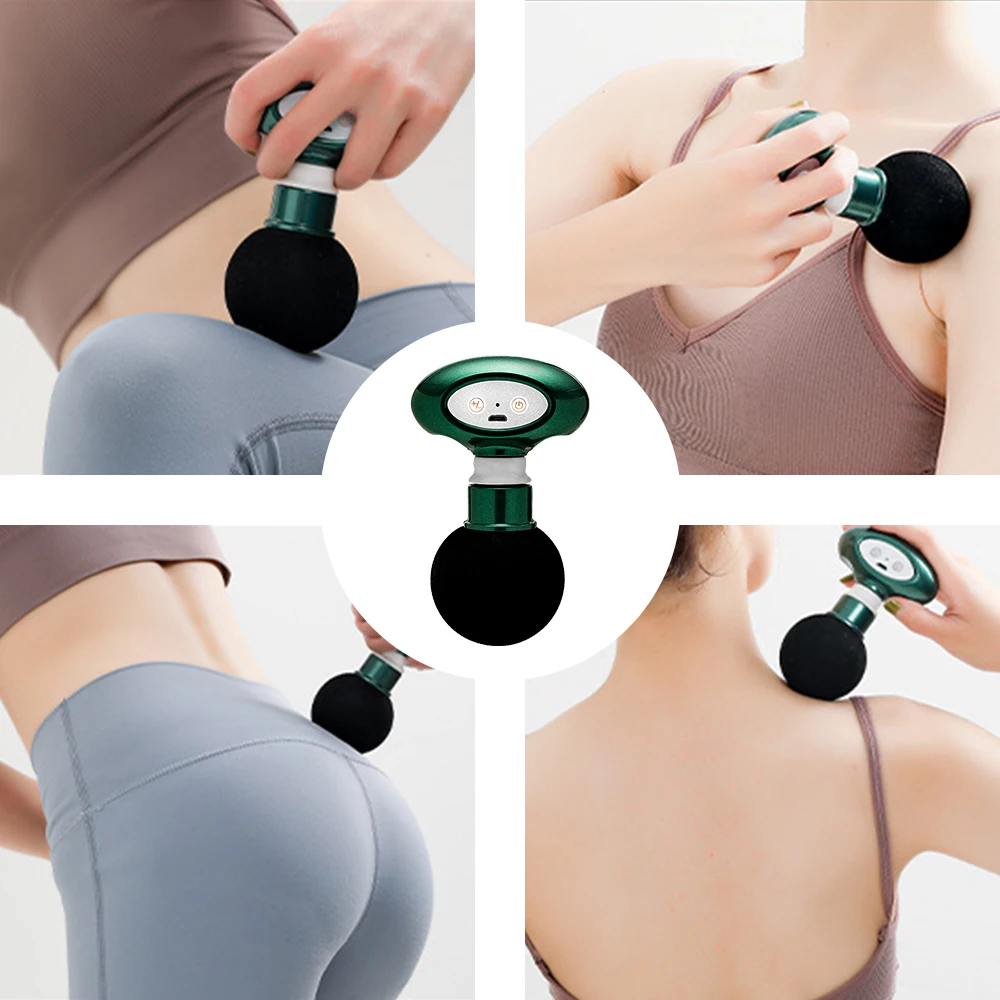 Portable Mini Massage Gun USB Charge Body Muscle Massager Exercising Relaxation Slimming Shaping Pain Relief 6 Speed Adjustable