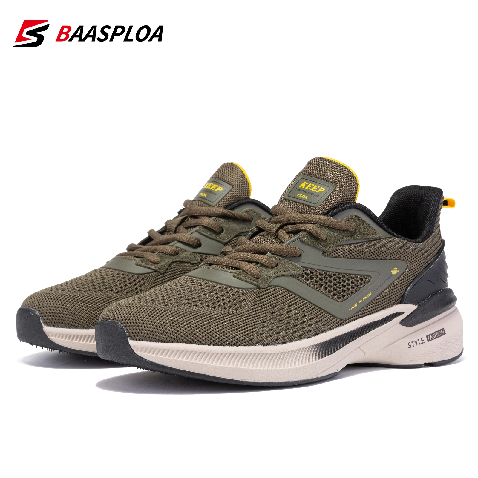 Baasploa 2023 Spring New Sneaker Fashion Comfortable Running Shoes Breathable Tenis Sneaker Light Shock Absorption Casual Shoes