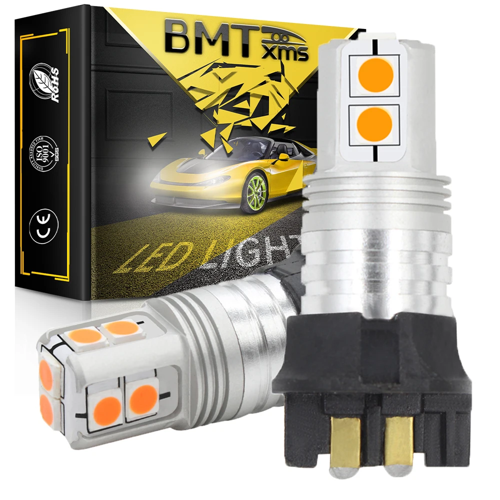 

BMTxms 2 шт. PW24W светодиодный указатель поворота для BMW i3 MINI F55 F56 Mercedes Benz W205 X204 X205 Audi A3 A4 A5 Q3 Q7 PWY24W лампа DRL