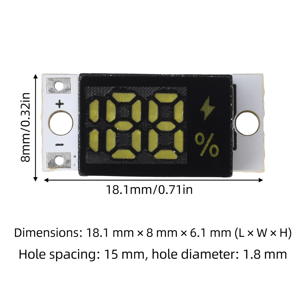 Mini Battery Level Indicator Module 1S 2S 3S 4S Series Lithium Battery Capacity Tester LED Digital Percentage Display Module image 6