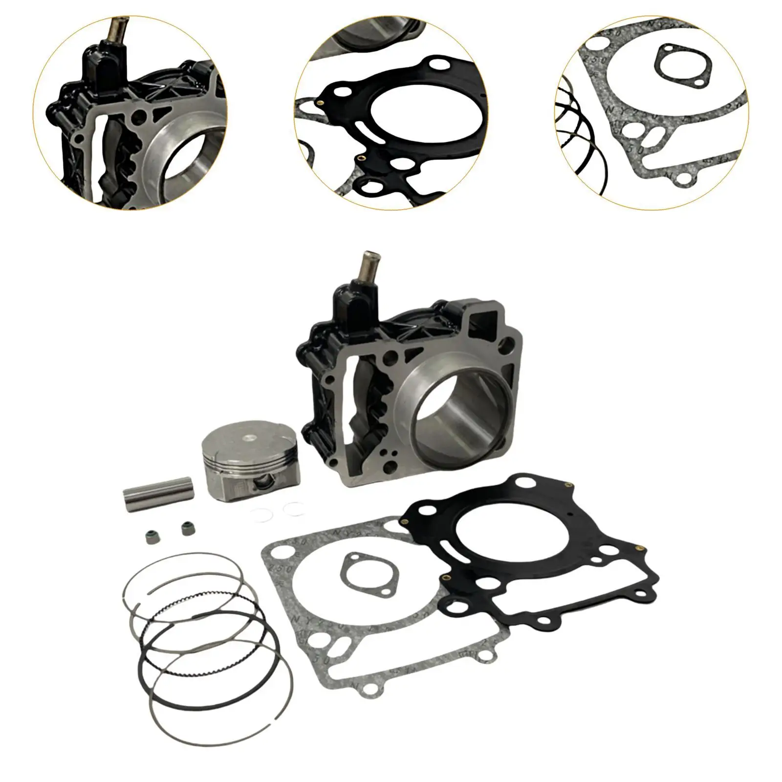 مجموعة أسطوانات مكبس المحرك سهلة التركيب، حشوات بديلة لجزء تجميع المرآب لمكونات الإصلاح لباجاج بولسار NS200