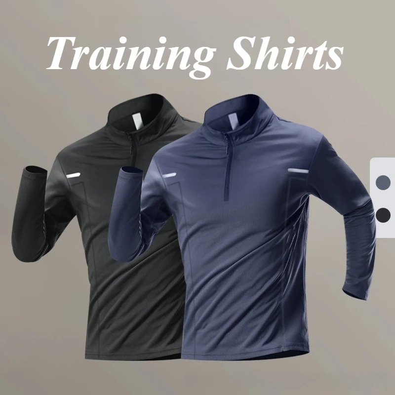 

2025 Mens Running T-Shirt Sportswear Long Sleeve Gym Jogging Clothing Fitness Rashguard Quick Dry Compression Training Shirt