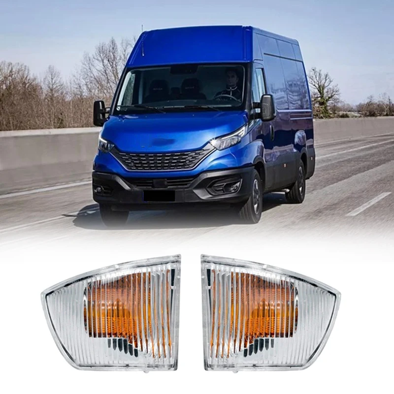 Car Clear Door Mirror Indicator Light Pair Left & Right For Iveco Daily 2006-2014