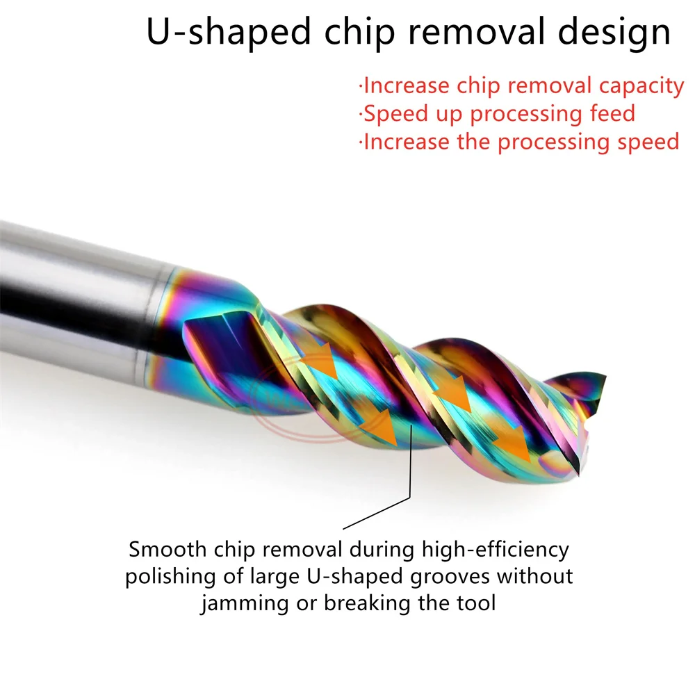 DESKAR 3F 5.0x6x17x50L 6.0x6x17x50L AL Endmills، مطحنة نهاية vhm للألمنيوم