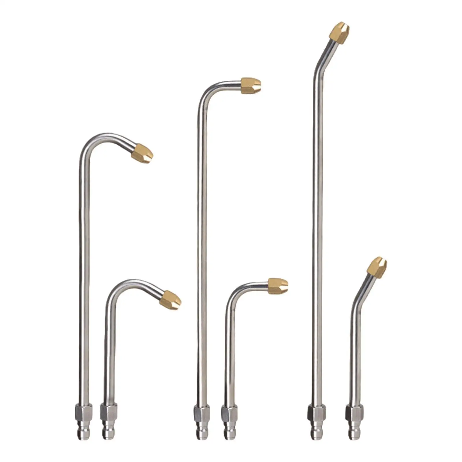 Washer Extension Rod Set 1/4 Inch Quick Connect Spray Wands Curved U 25 90 Degree for Pressure Washer Car Cleaning
