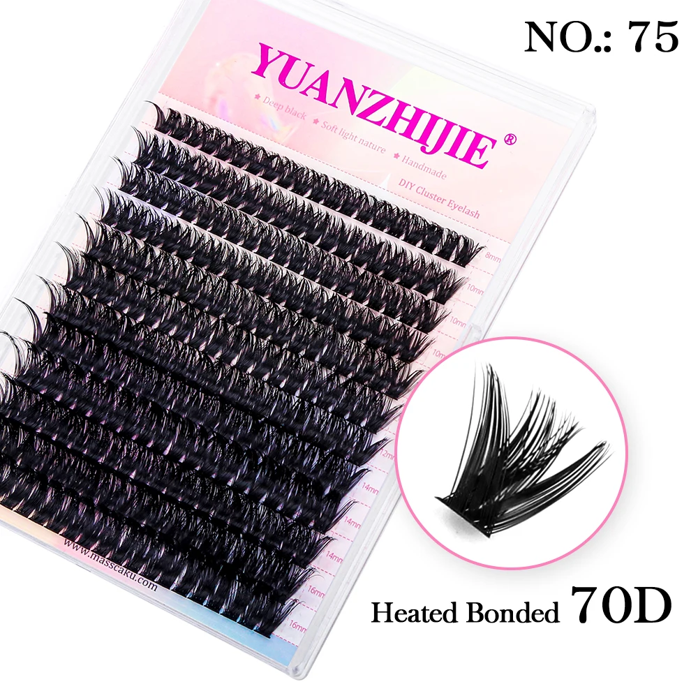 DIY 144 클러스터 속눈썹 YUANZHIJIE 무료 배송 세그먼트 빔 자연 C/D 컬 개별 밍크 속눈썹 메이크업 용품 집에서