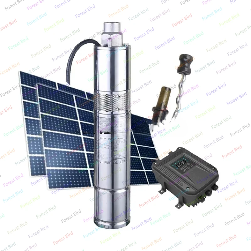 

solar pump kit complete Brushless deep well submersible pump, outdoor well water pump, dual usewith for deep well dc