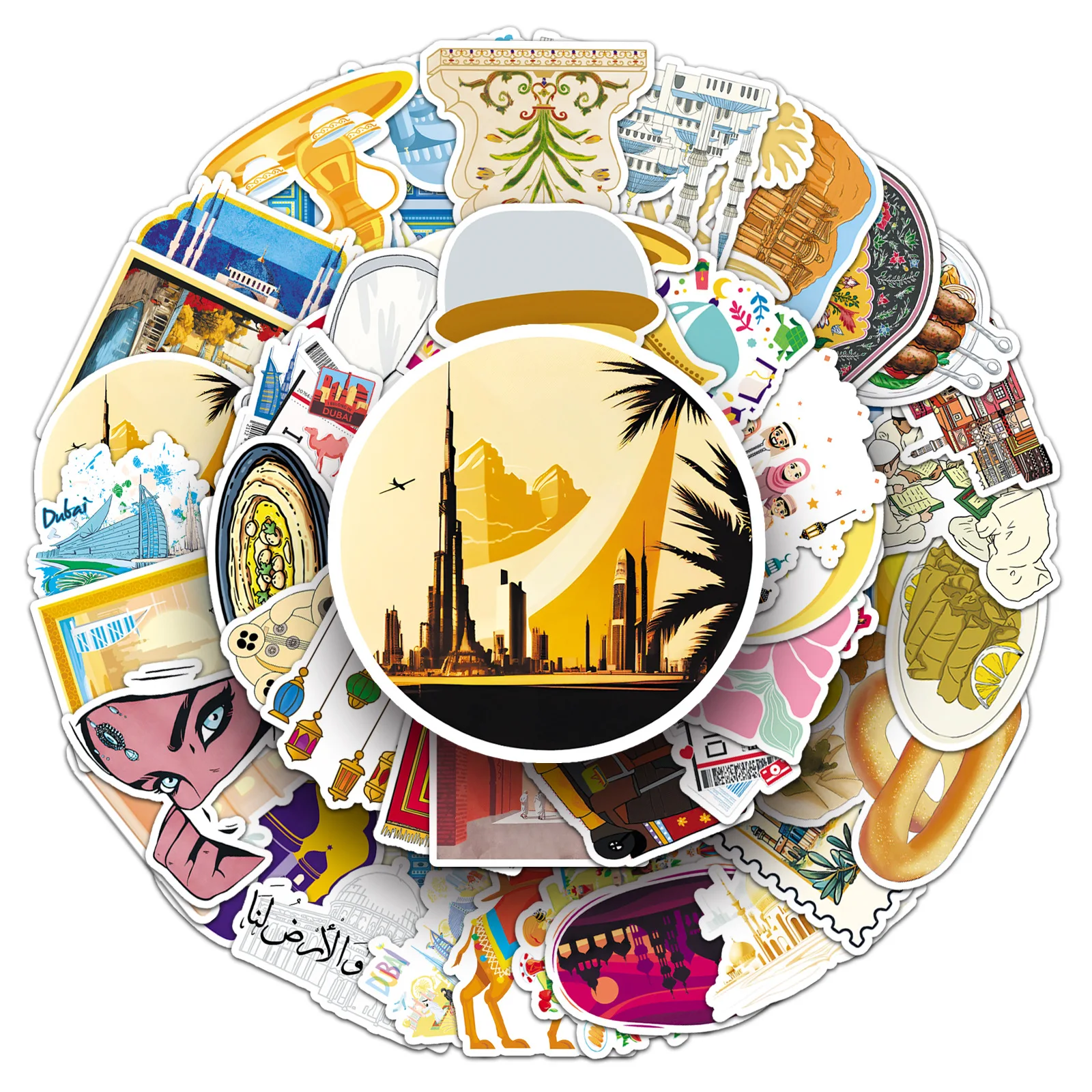 50Pcs Arabic Doodle… - image