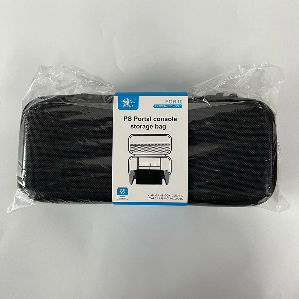 حقيبة حمل صلبة من مادة EVA مقاومة للصدمات وحقيبة واقية محمولة مضادة للسقوط مع جيب شبكي لملحقات ألعاب بوابة PS5