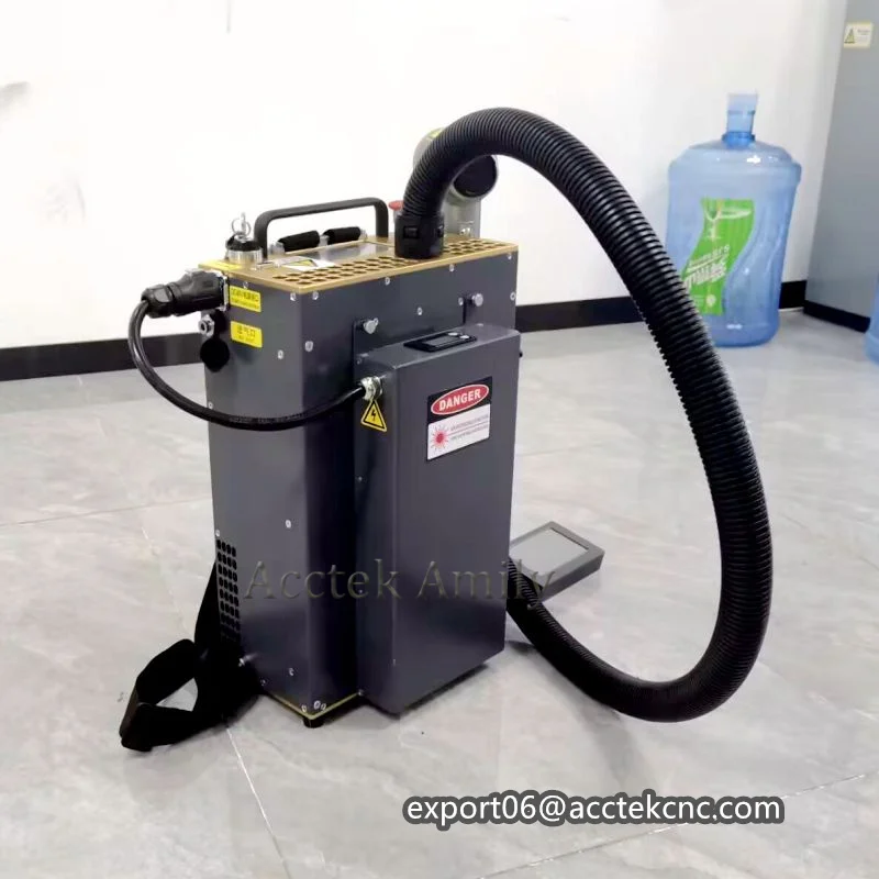 Mini Portable 100W High Safety Level Backpack Fiber Laser Cleaner Metal Wood Rubber Stone MAX Provided Air Cooled Cleaning Tool