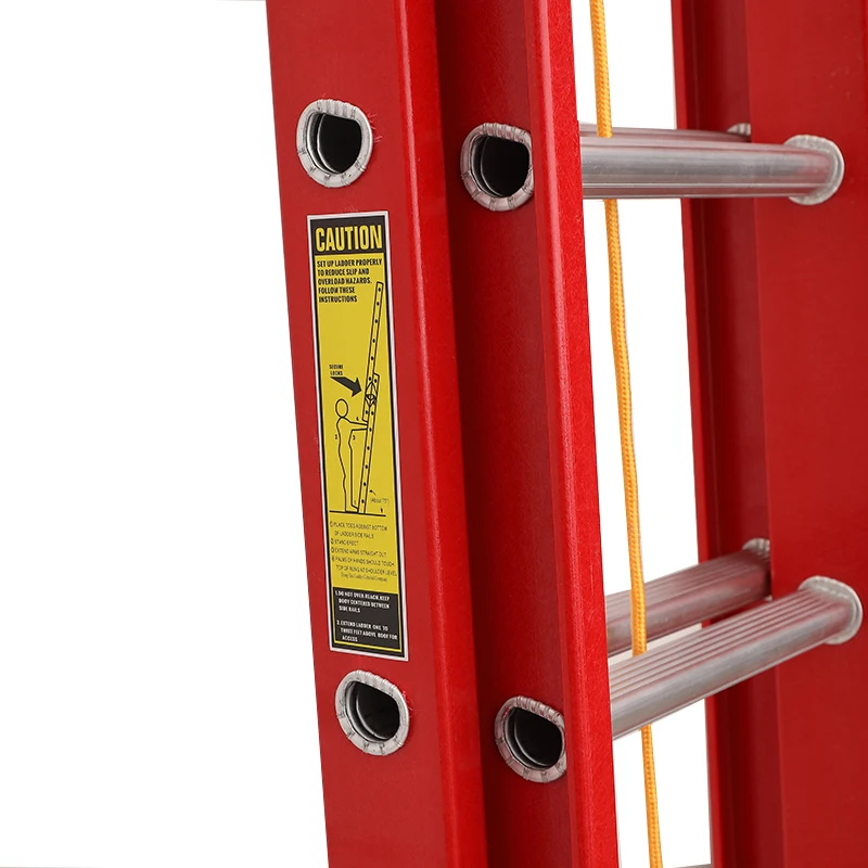 En131 Folding Ladder Extension Fire Escape Fiberglass Telescopic Step Ladder Foldable Outdoor Using