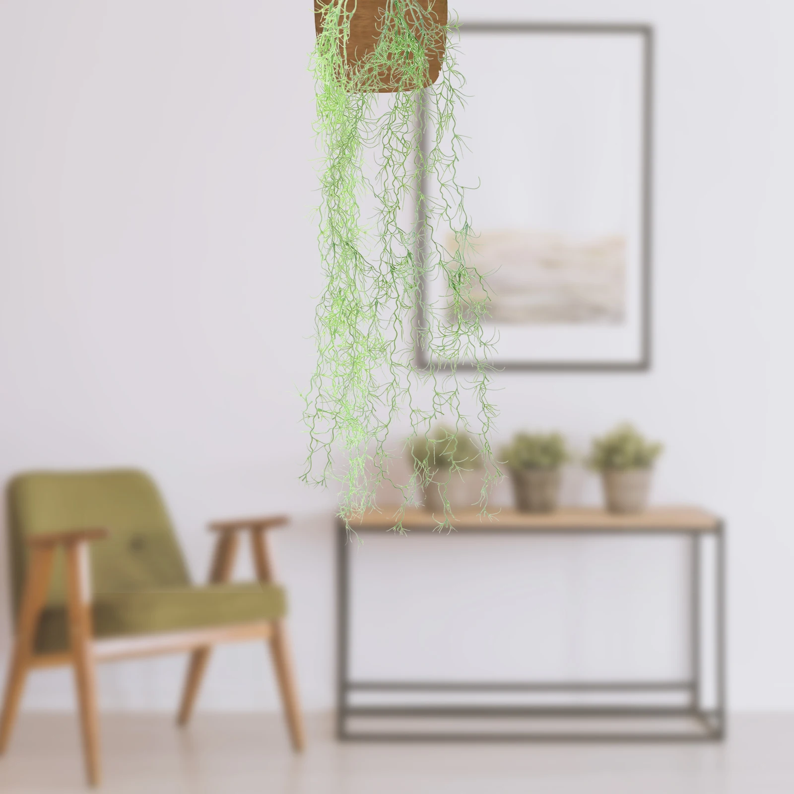 

4pcs Faux Plants Crafts Lifelike Artificial Art Hanging Wall Hanging Decor Fake Plant Decor Artificial Plant Wedding Decorations