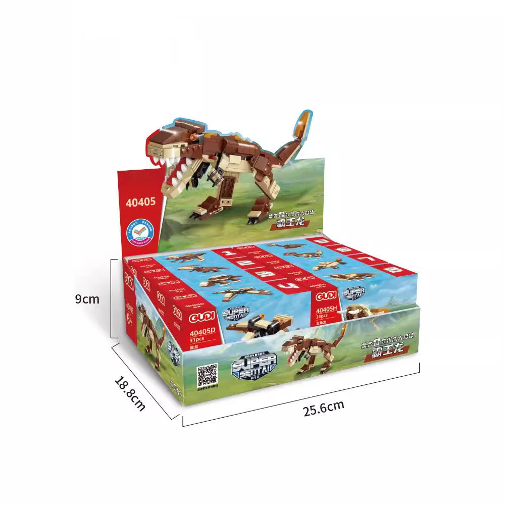 4 ''/10 cm Dieren Figuren 8 in 1 Dinosaurus Figuur Model Bouwstenen Kits Speelgoed voor Kinderen Kan worden Gecombineerd Dier Kids Geschenken