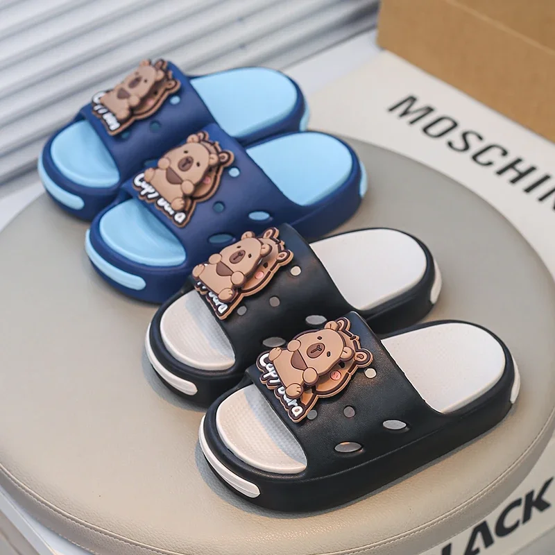 

Cartoon EVA Children's Slippers Anti-Slip Soft Bottom Bathroom Home Daily Unisex Kids Sandals Comfortable Lightweight Slippers