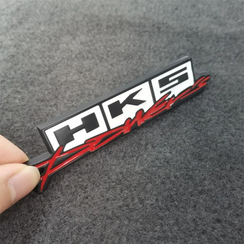 تعديل عالي الجودة ثلاثية الأبعاد ملصقات السيارات المعدنية HKS النمط الياباني غطاء الخدش لتقوم بها بنفسك اكسسوارات السيارات الديكور