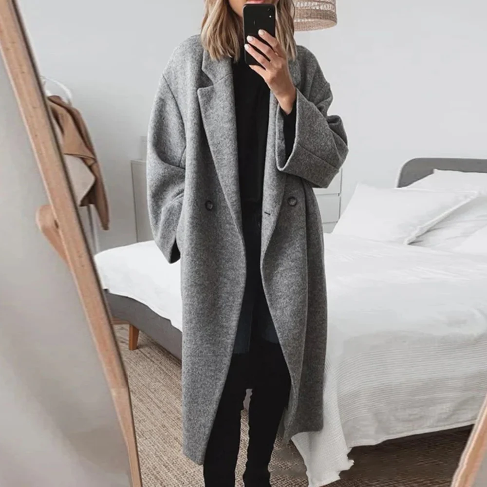 

For Daily Wear Long Outerwear Womens Trench Coat Daily Wear White,Grey,Black,Coffee,Blue Long Sleeve Microelasticity