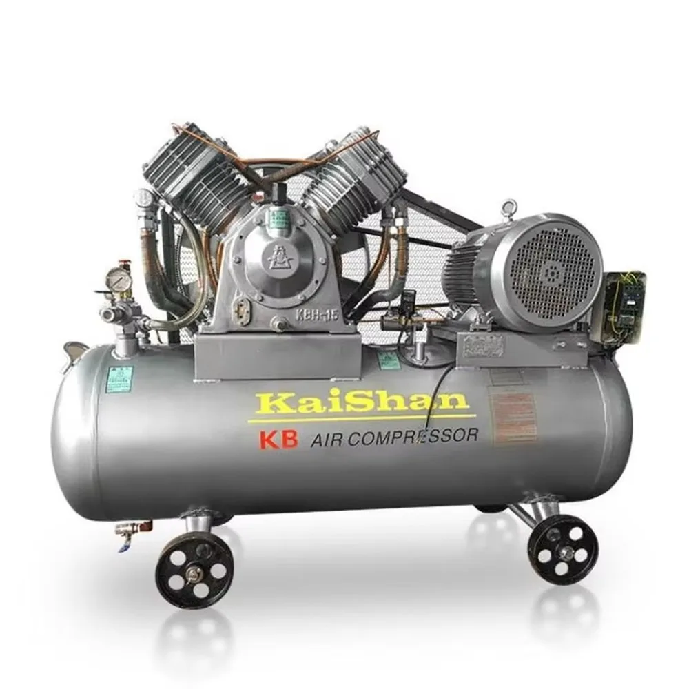 KAISHAN KB-15 15KW Industrial Piston Screw Air Compressor 1000L 30Bar PLC-Controlled Lubricated CO2 Gas Air Cooled