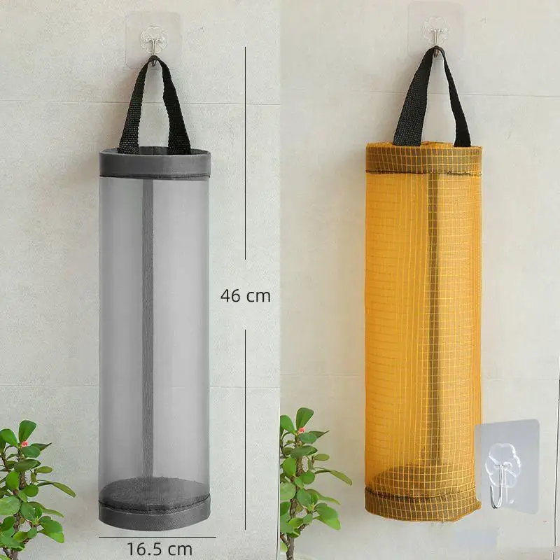 3/2/1 قطعة المنزل كيس البقالة حامل جدار جبل حقيبة بلاستيكية حامل موزع تخزين معلق كيس النفايات المطبخ القمامة المنظمون #6