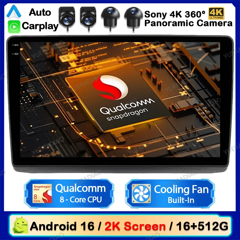 Rádio Automotivo Android 16 para Opel Vivaro Renault Trafic X83 2001 - 2010 GPS NAVI Qualcomm SWC 4G LTE 5G WIFI Reprodutor Multimídia de Vídeo