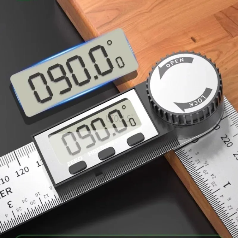 

Высокоточный измерительный прибор 20/30 см, 360° ° транспортир электронный прибор для измерения угла, прочный и прочный