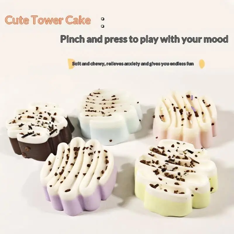 Cake Pinch Toys Simulation Cake Fidget Toys Soft Slow-rebound Muddy Texture Adults Fun Stress Relief Relax Toy