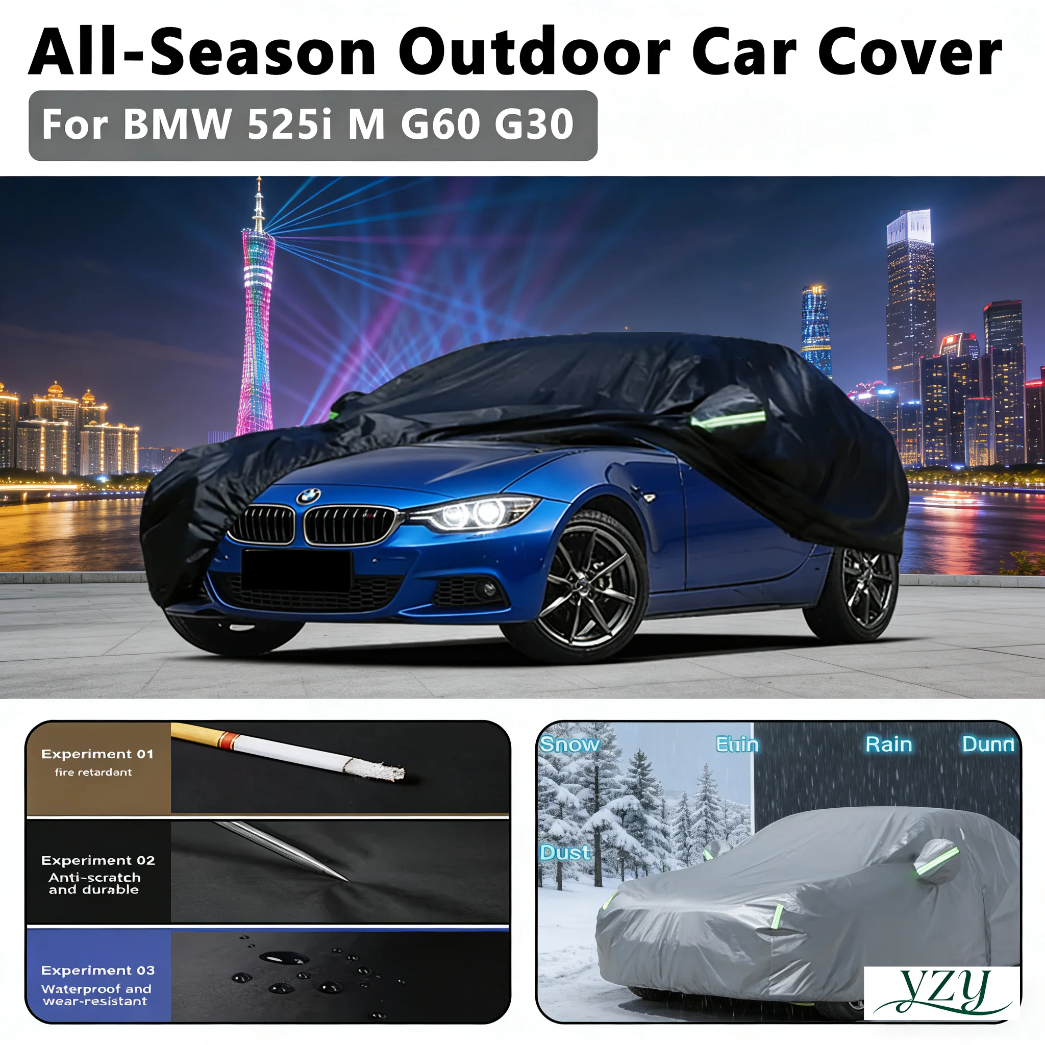 

For BMW 525i M G60 G30 Outdoor Protection Full Car Covers Snow Cover Sunshade Waterproof Dustproof Exterior car cover winter