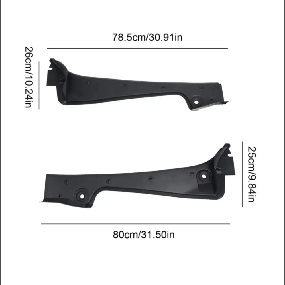 For BMW 5' E61 2002-2007 5' E60 2001-2009 5' E60 E61 Lci 2005-2009 2 Pack Front Windshield Wiper Side Cowl Covers 51717027083