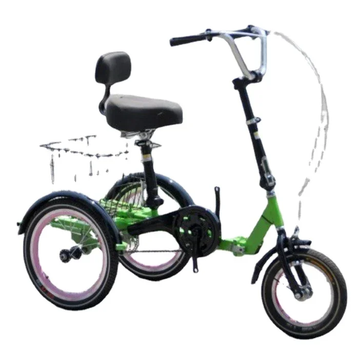 Fun and Safe Trike Riding Experience 16-Inch Tricycle with Front/Rear Basket Perfect for Outdoor Activities Shopping and Sports