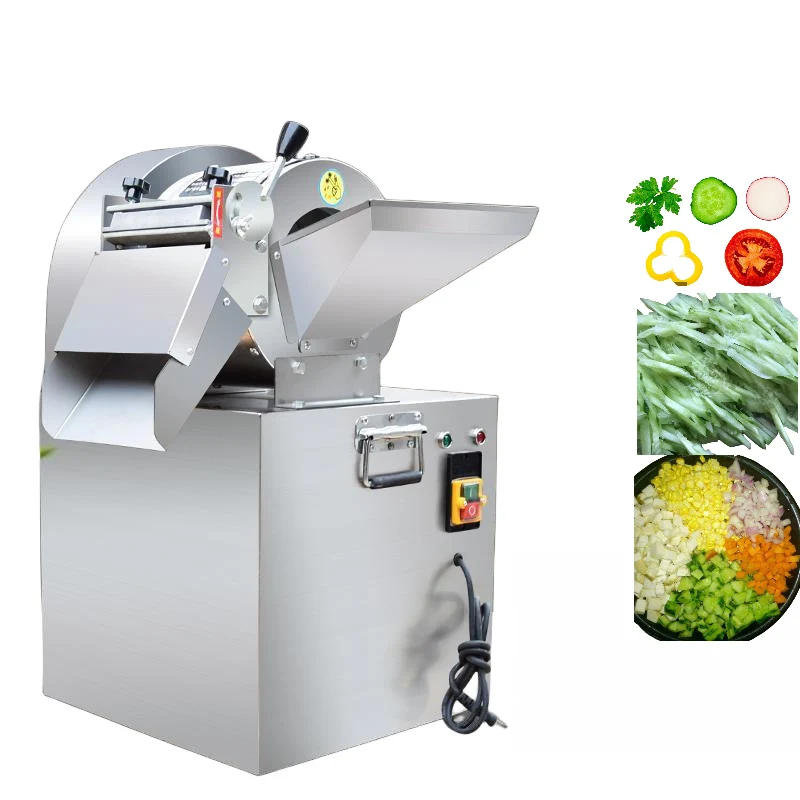 Restaurant Vegetable Slicer Commercial Electric Vegetable Cutter Food Processor Potato Chips Carrot Melon Dicing Cutting Machine