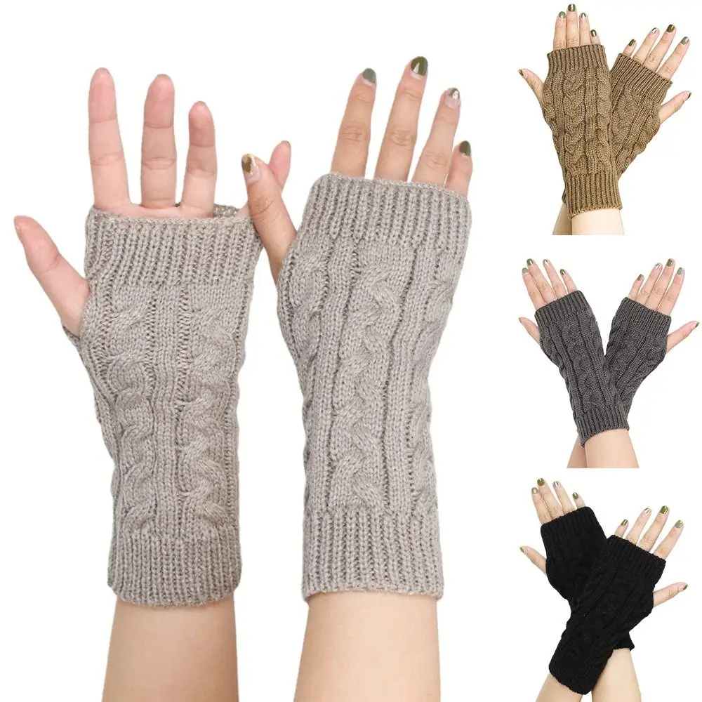 

Touch Screen Winter Gloves Outdoor Riding Mittens Twists Gloves Wool Gloves Cycling Gloves Korean Style Knitted Gloves Men