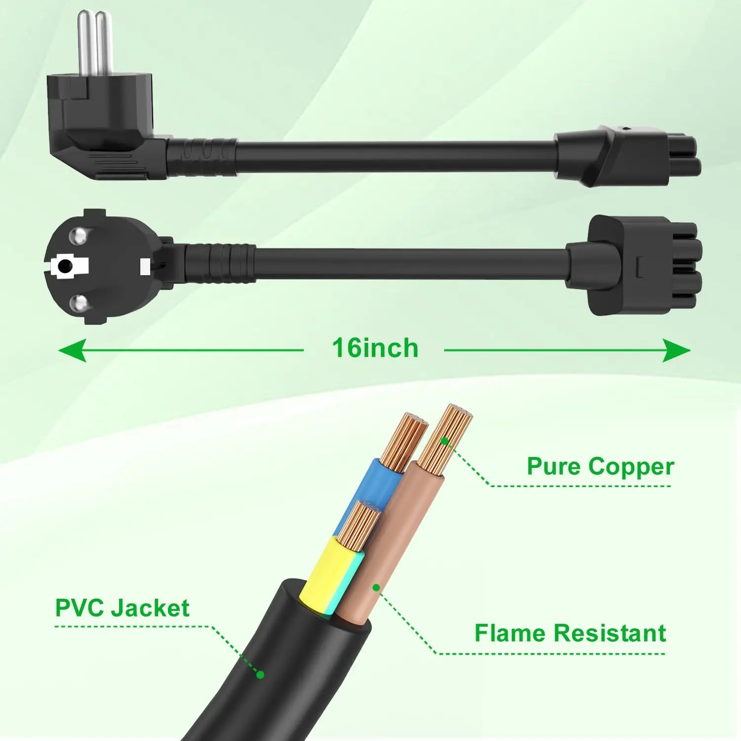 مسار محول TSL بمقبس الاتحاد الأوروبي 16 أمبير لـ Tesla Gen 2 UMC بطول كابل 30 سم متوافق مع Tesla 3/S/X/Y #1