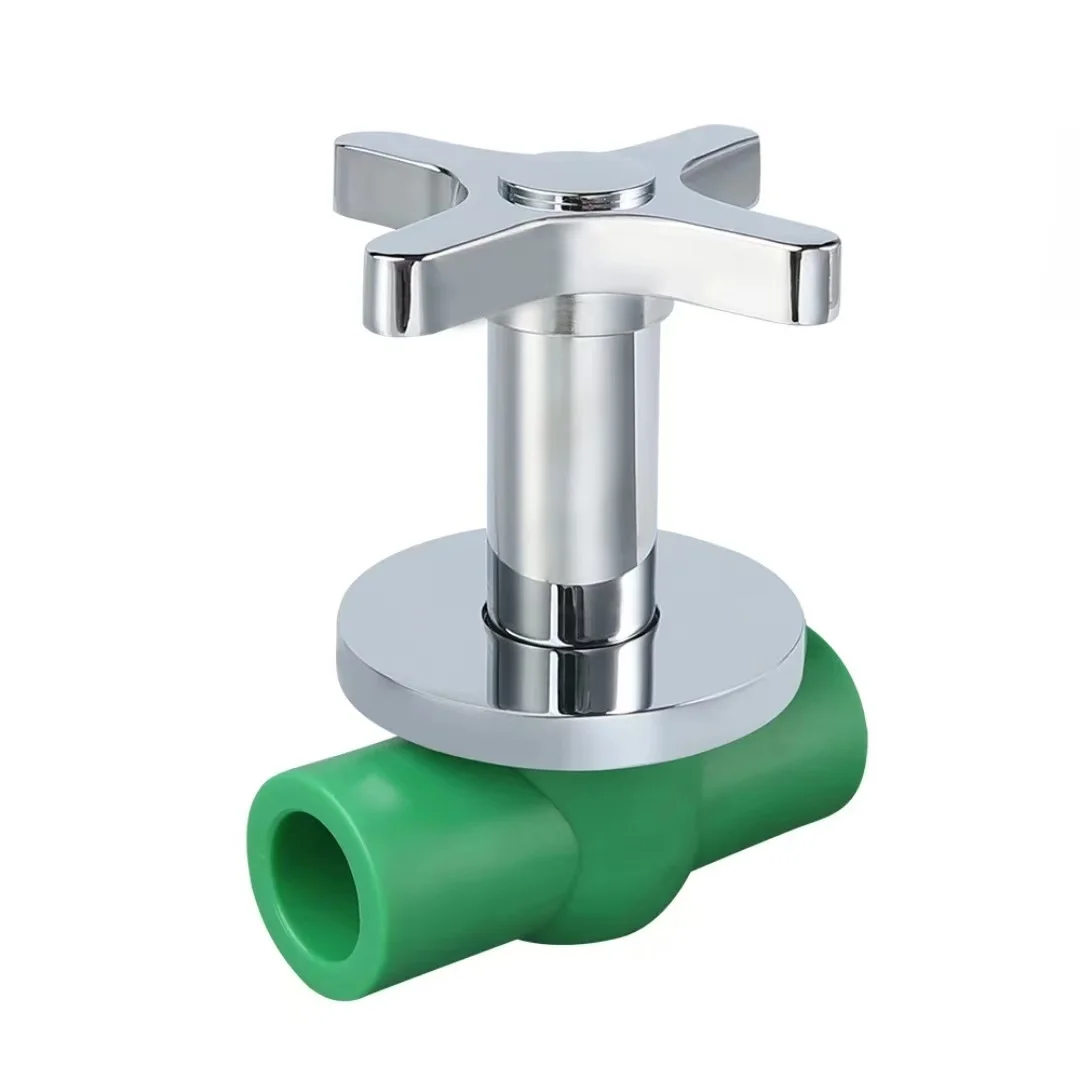 

Запорный клапан DVGW PPR DIN 8077/8078 с хромированной ручкой