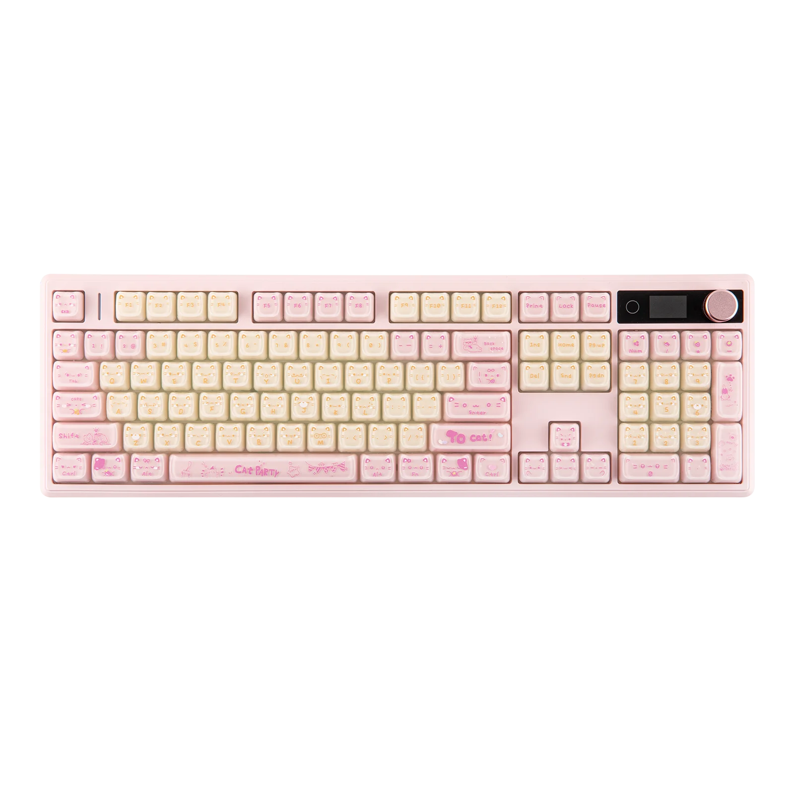EPOMAKER TH108 V2 PRO 100% ANSI US Layout Bedraad/Bluetooth/2.4Ghz Draadloos Mac Modificatie Mechanisch Toetsenbord met Scherm & Knop