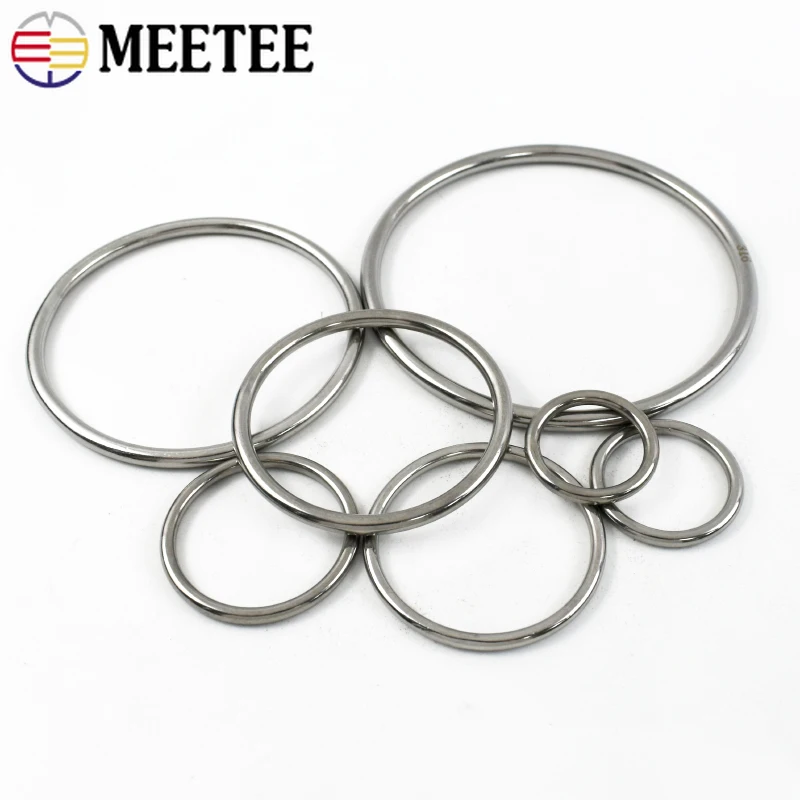 

1-5Pcs 15-100mm Stainless Steel O Ring Buckles Bags Webbing Connector Snap Dog Collar Keychain Hook Loop DIY Sewing Accessories