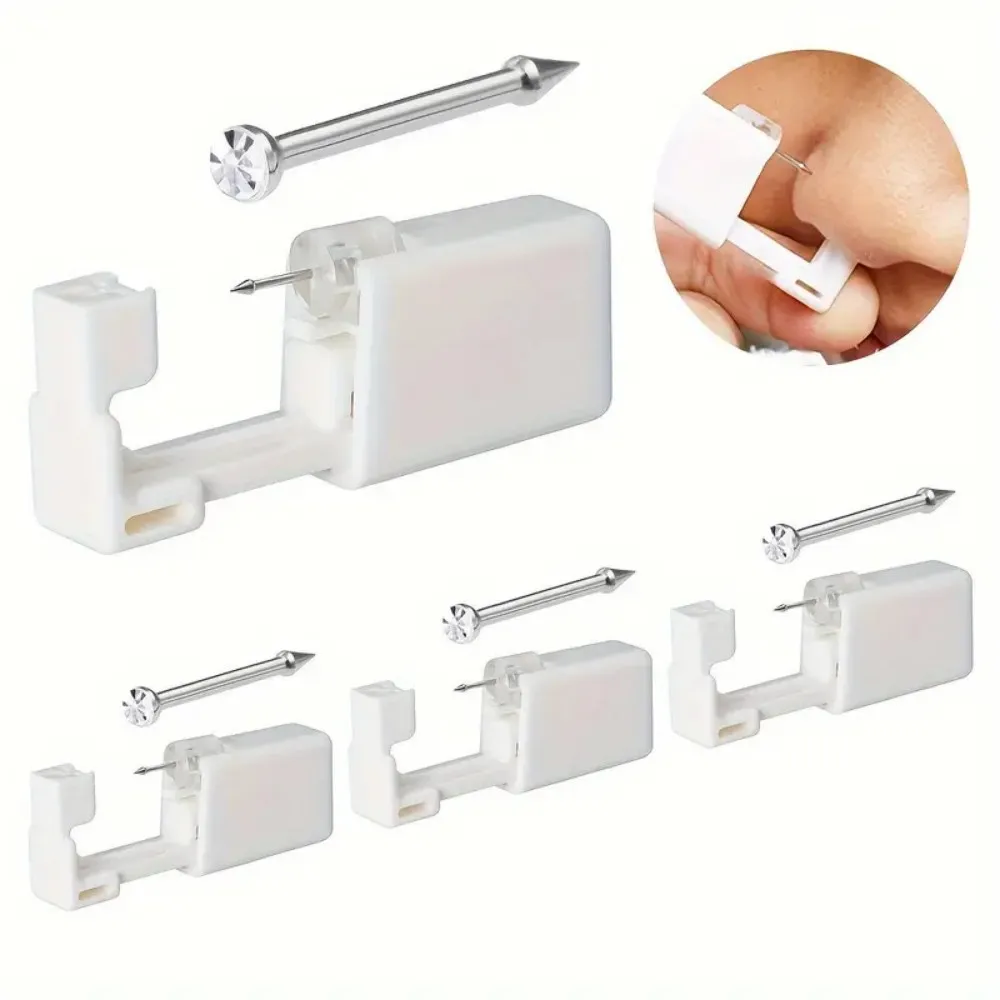 2/4pcs Disposable Safe Sterile Piercing Unit Nose Studs Piercing Gun Piercer Tool Machine Kit Ear Piercing Body Jewelry KK Y2K