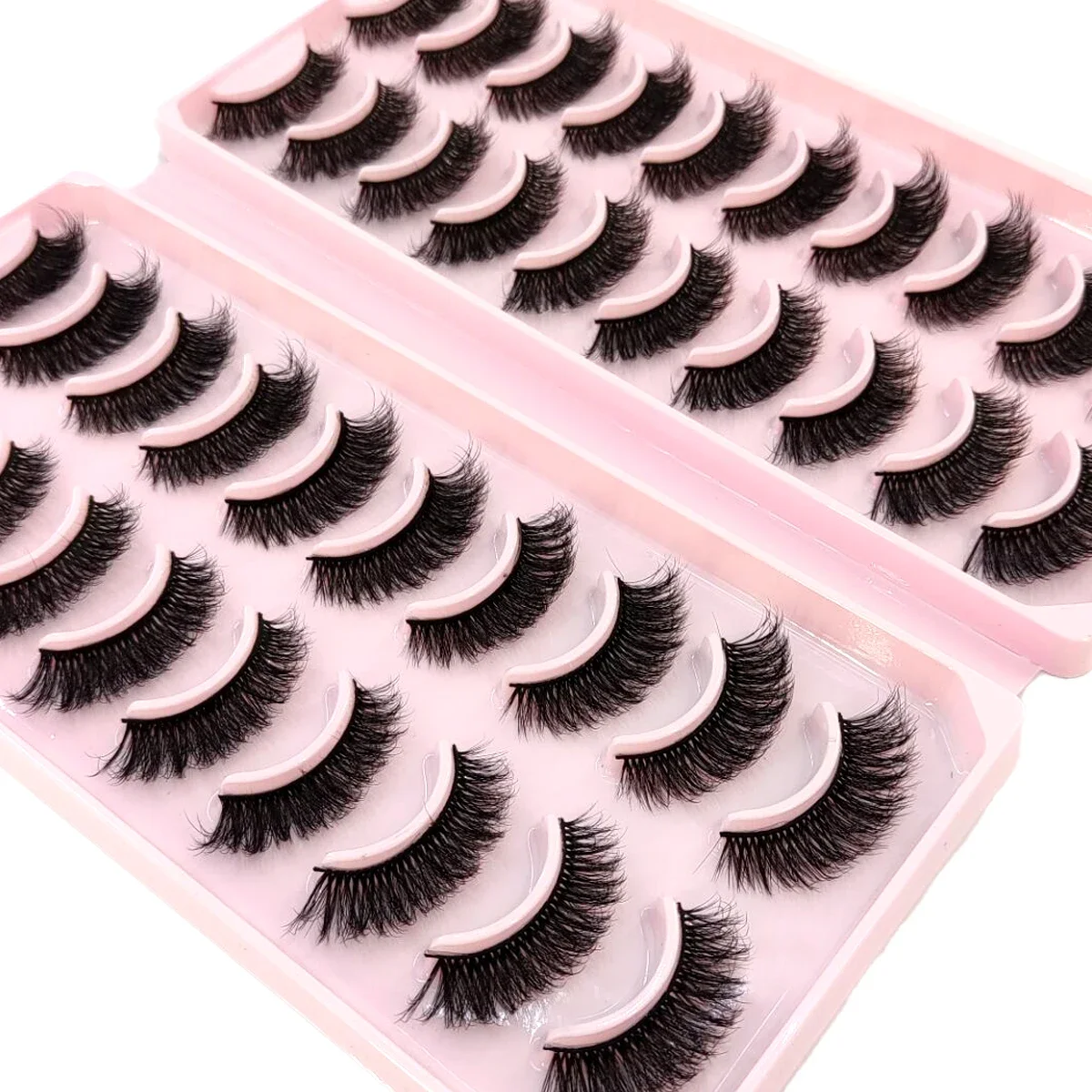 AMSDCN 20 pairs DD curly fluffy natural false eyelashes long makeup 3D artificial mink eyelashes dramatically extend eyelashes
