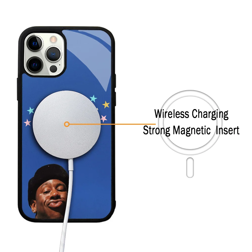 T-Tyler The Creator Phone Case For IPhone 11 12 13 14 15 Plus Pro Max Mirror Acrylic Cover For Magsafe Wireless Charging