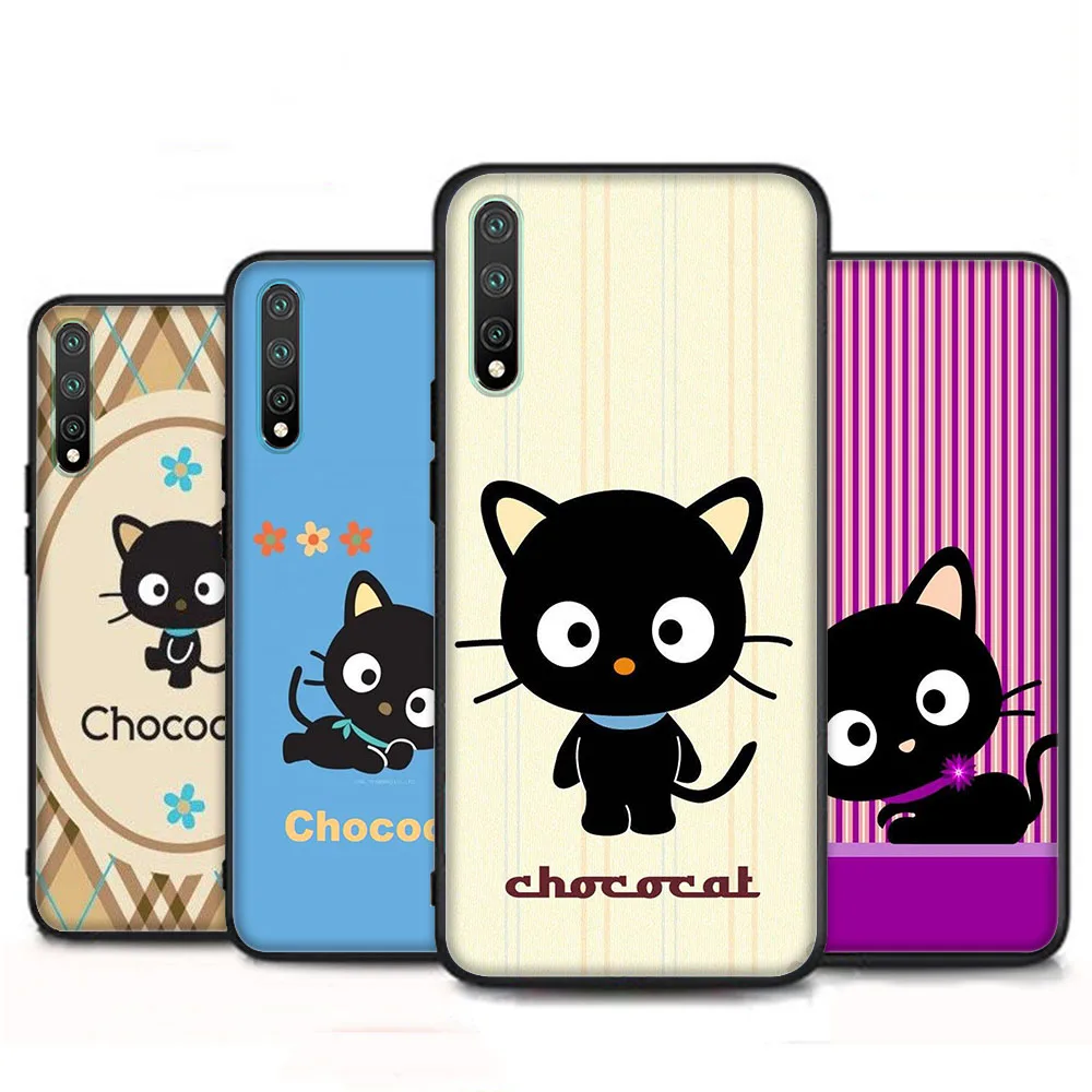 Chococat Cover for OPPO A78 A77 A77S A74 A17 A17K A16  A16K A16S A54 A54S A96 A38 Black Phone Case