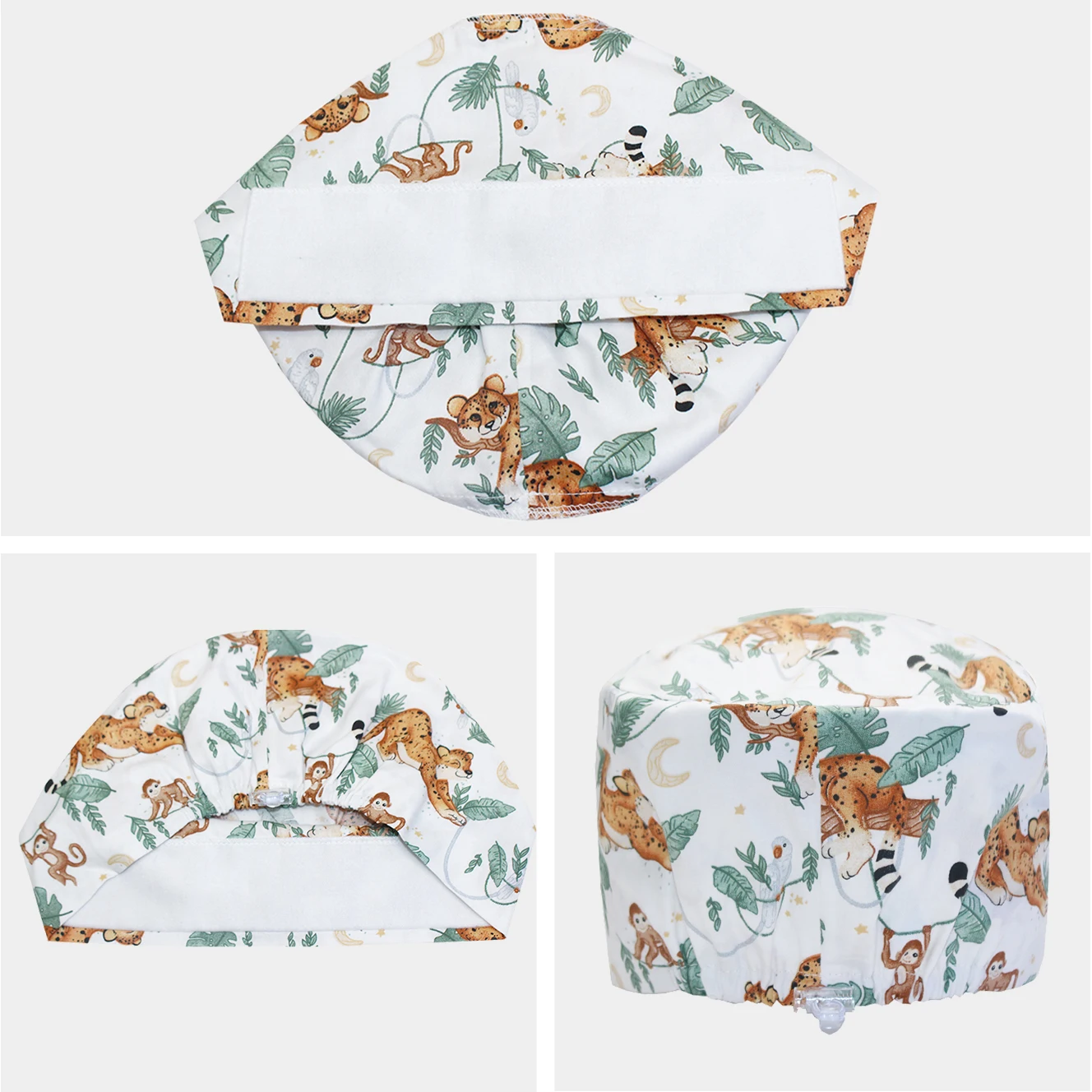 漫画の動物スクラブキャップ医療帽子女性男性歯科医医師看護師病院ヘルスケア外科作業スカルキャップ K1071