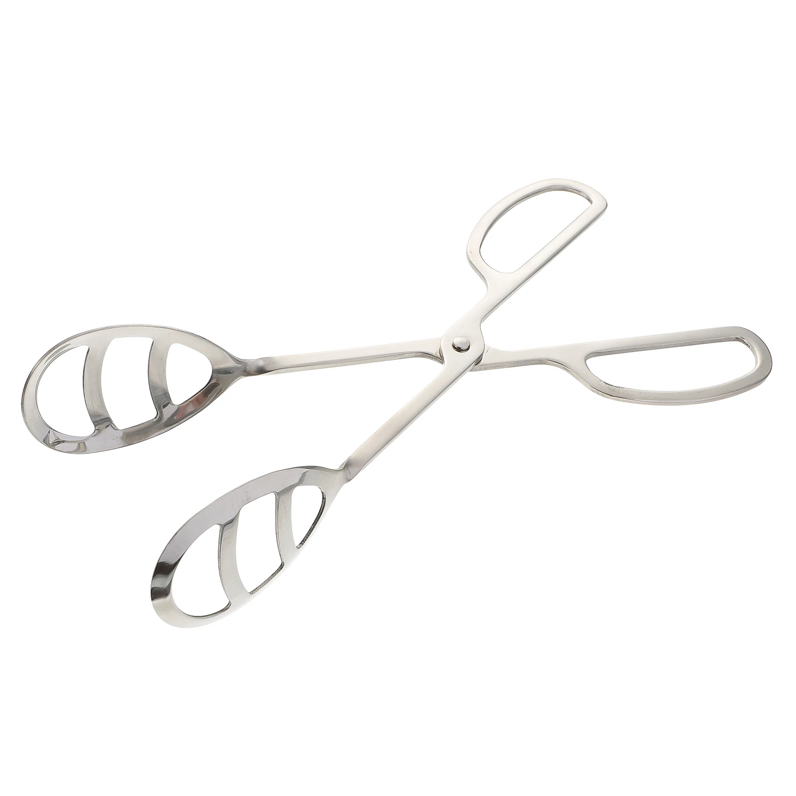

304 Stainless Steel Bread Tongs Long H Non Slip Grip Hollow Structure Scissor Style Multi purpose Kitchen Tool