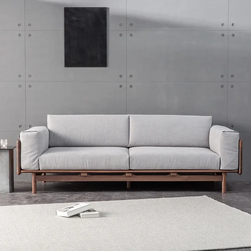 

Легкий роскошный диван из массива дерева, деревянный диван из черного ореха для гостиной