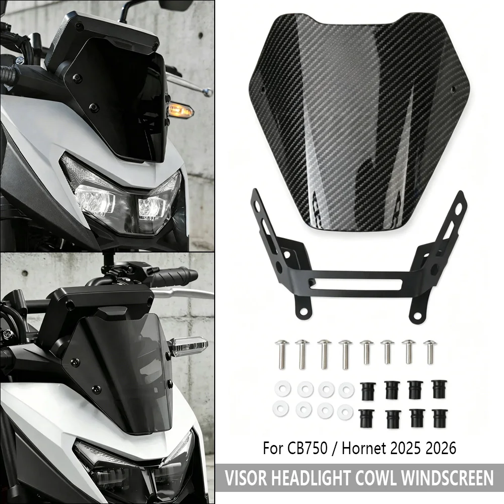 

CB750/Hornet Motorcycle Visor Headlight Cowl Windscreen Windshield Wind Deflectors Shield Protector For CB750 Hornet 2025 2026