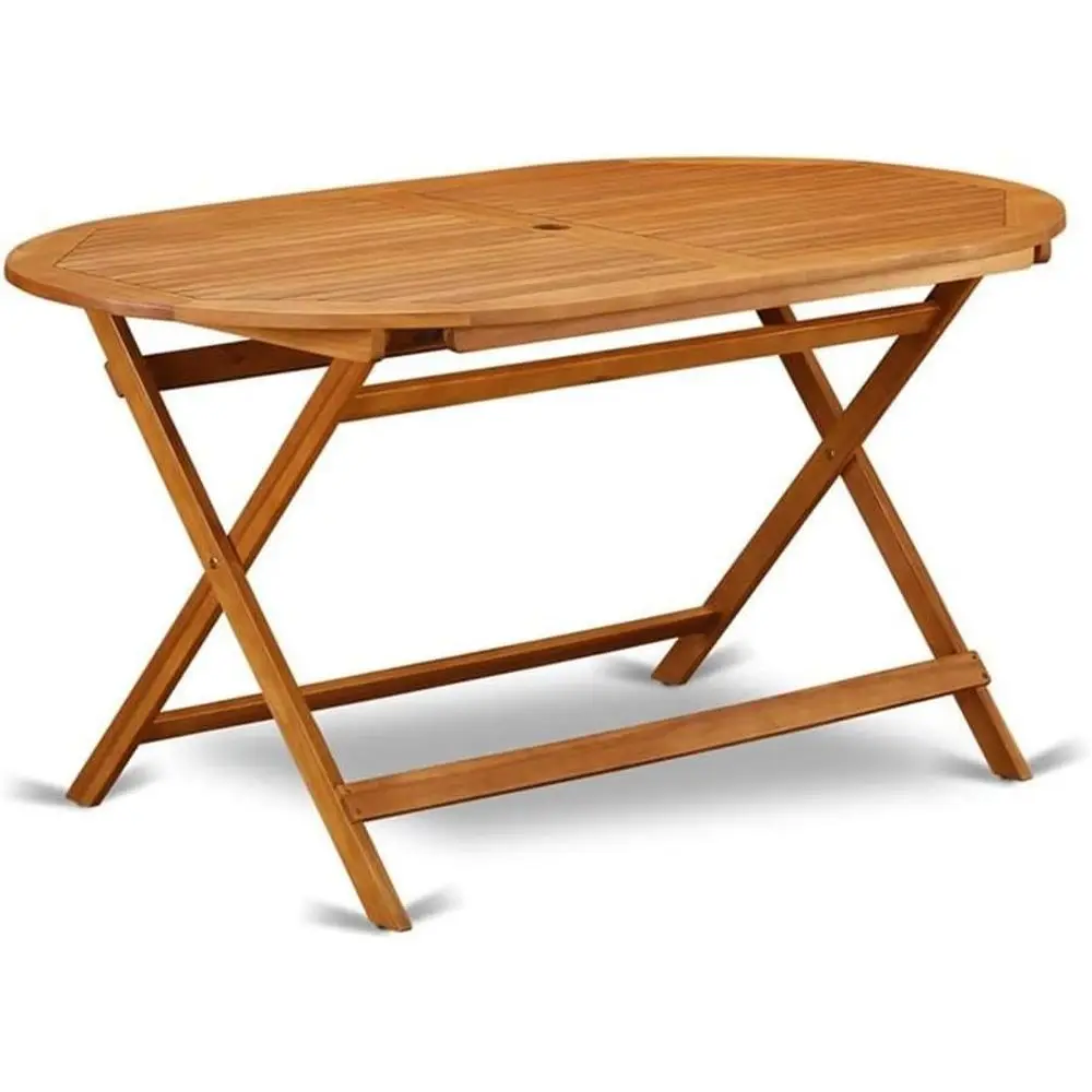 

Oval Acacia Wood Bistro Table, 36x60 Inch, Natural Oil Finish