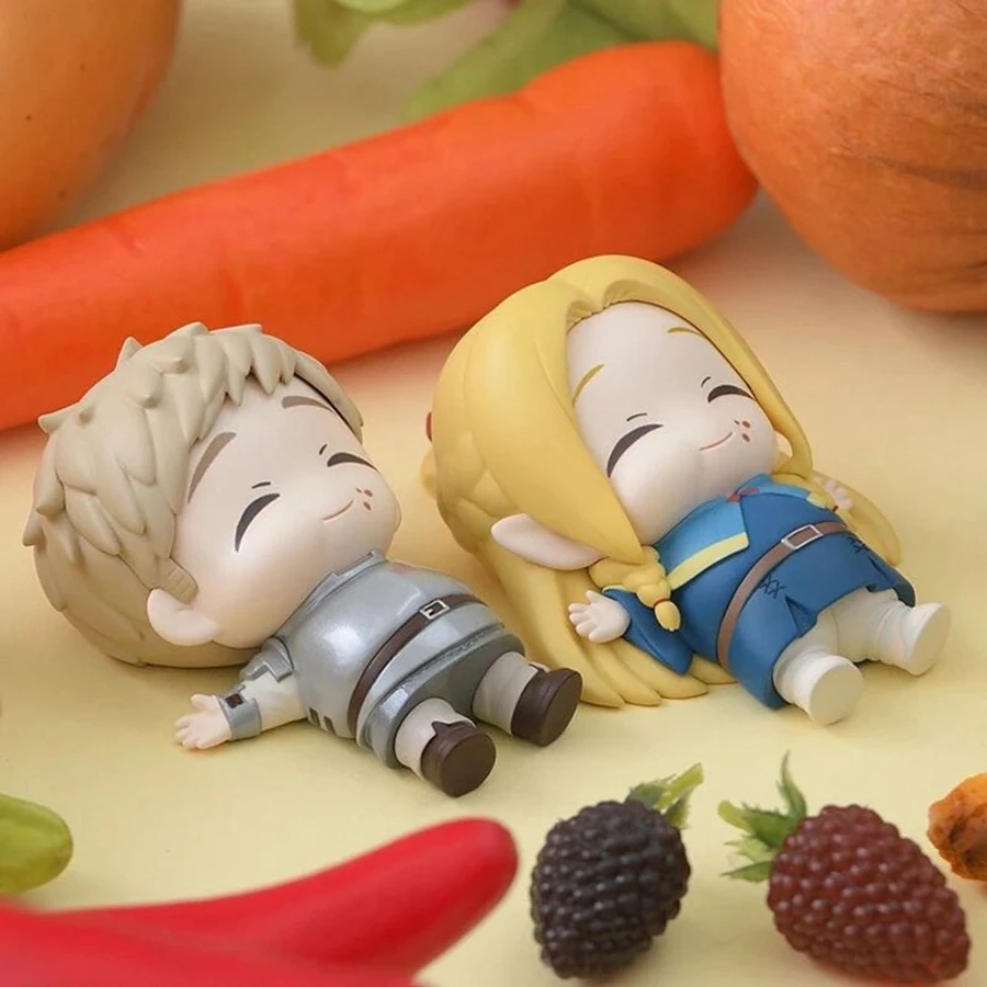 7cm Delicious in Dungeon Anime Figure Noodle Stopper Laius Action Figure Kawaii Magnet Refrigerator Marsilla Figurine Model Toy