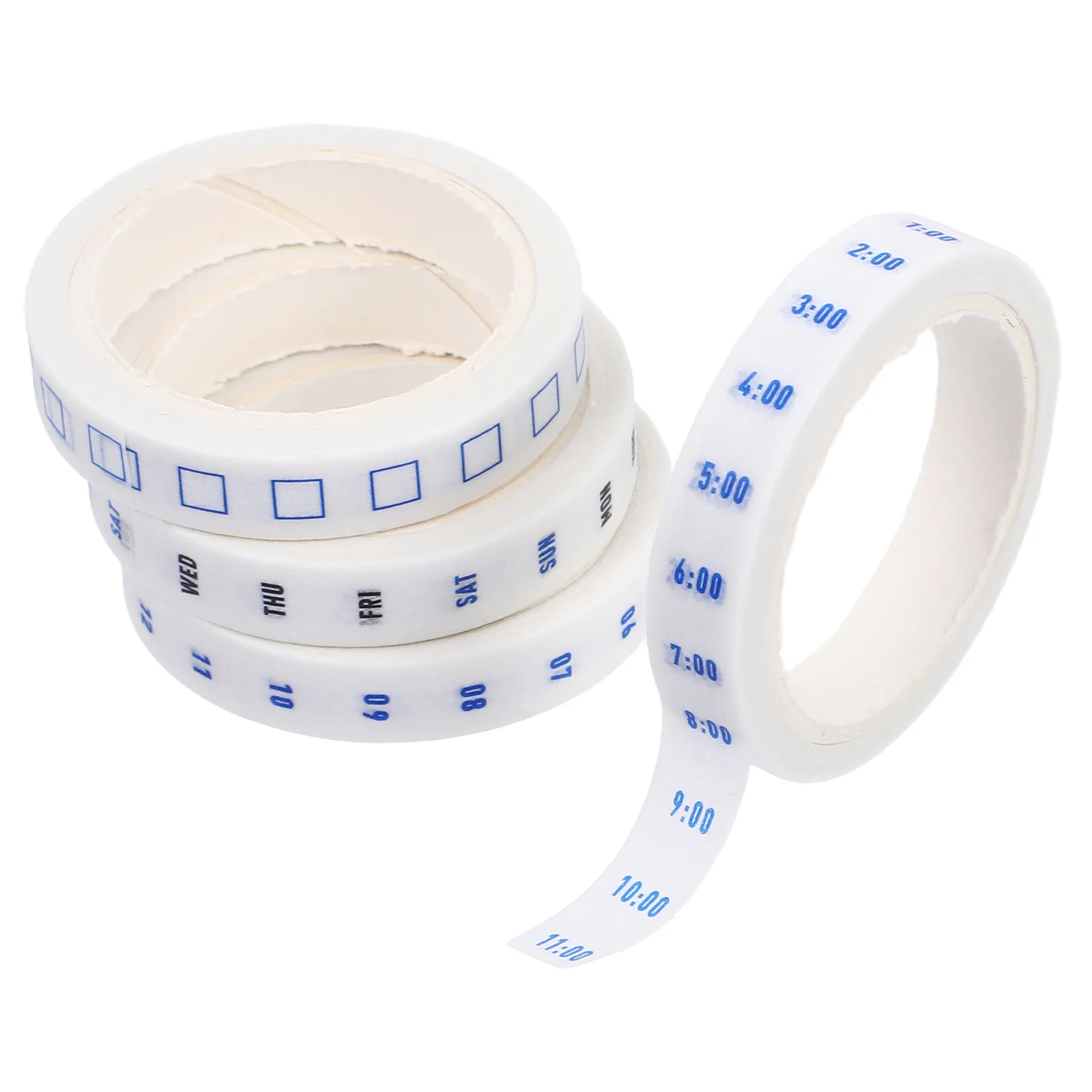 

4 Rolls Time Washi Tape Journaling Supplies Decorative Fresh Planner Adhesive Japanese Paper for Lattice Scrapbook