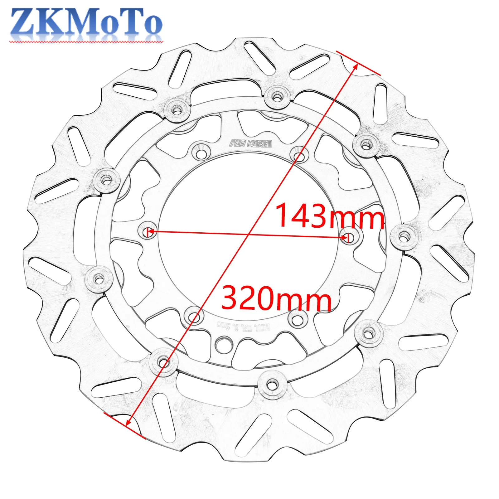 Motocross 320mm Front Brake Float Disk For KTM XC XCF XCW SX SXF EXC EXCF TPI Six Days For Husqvarna FE TE For GasGas 1994-2023