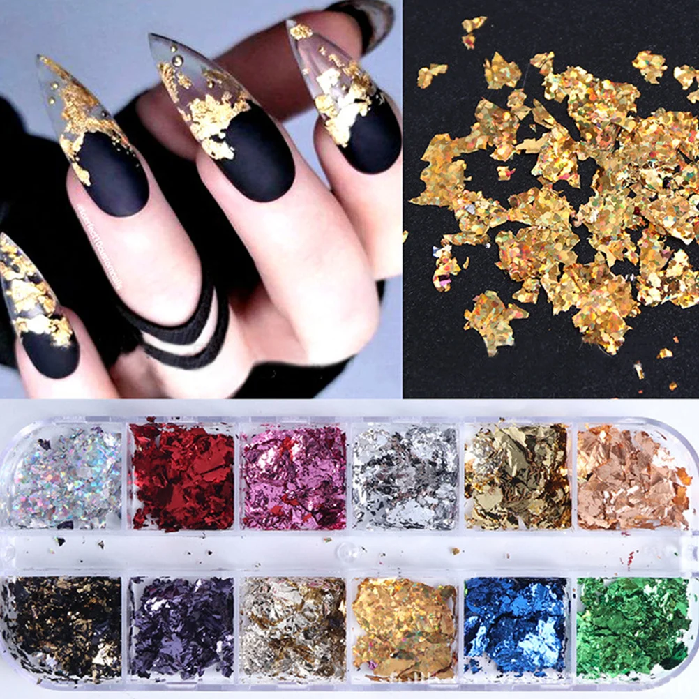 

DIY Nail Foils Sequins Glitter Art Sticker Manicure Decor High Quality Material Safe Reliable Elegant Look Nail Foil