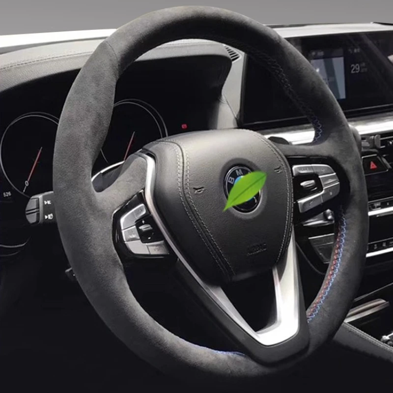 

100% подходит для BMW G20 G21 G30 G31 G32 X3 X5 G05 X7 G07 G01 X4 G02 Z4 G29 Замшевый чехол на руль автомобиля с ручной прошивкой