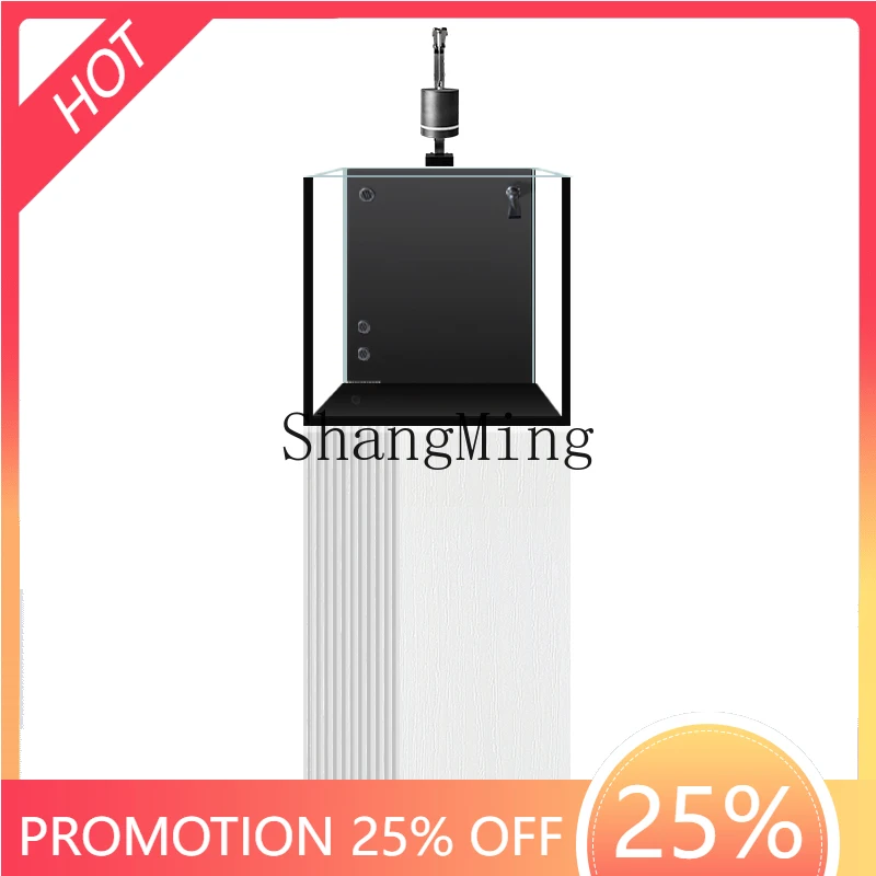 

Элегантный аквариум FG: новый экологичный аквариум для гостиной, маленький, из ультрапрозрачного стекла, для золотых рыбок, напольный, для дома.