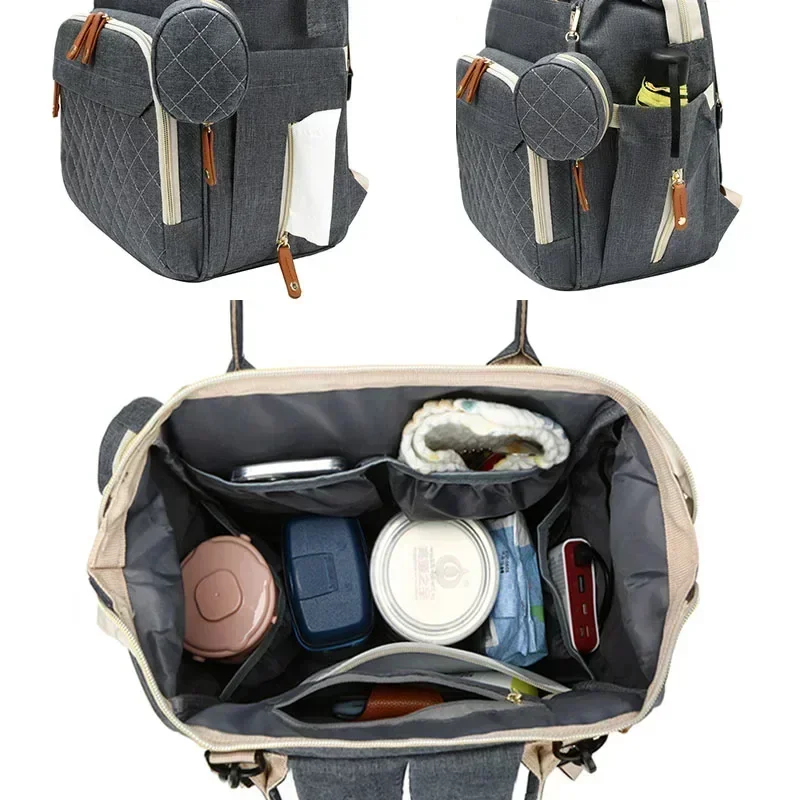 USB Mummy Bag Diaper Baby Care Large Capacity Mom Backpack Mummy Maternity Wet Waterproof Baby Pregnant Bag Nappy